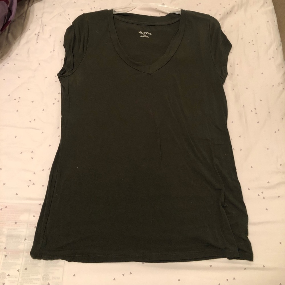 3 for $12 Merona V Neck army green T-Shirt
